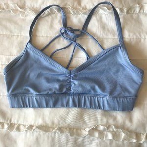 Alo Sunny Strappy Bra Blue Glossy